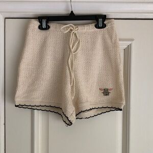 Zara x Star Wars Grogu Knit Lounge Shorts NWT Sz S